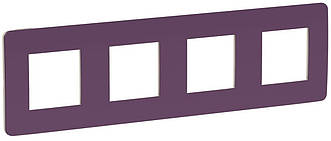Unica New Studio Color рамка 4-постова ліловий-беж Schneider Electric, NU280815