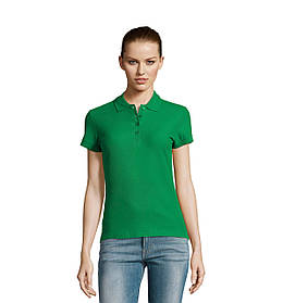 Футболка Поло жіноча приталені стильна бавовняна літня PEOPLE з коротким рукавом для нанесення принта