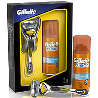 Мужской подарочный набор Gillette Fusion Proshield с сменной кассетой гель для бритья Fusion Proglide Sensitiv