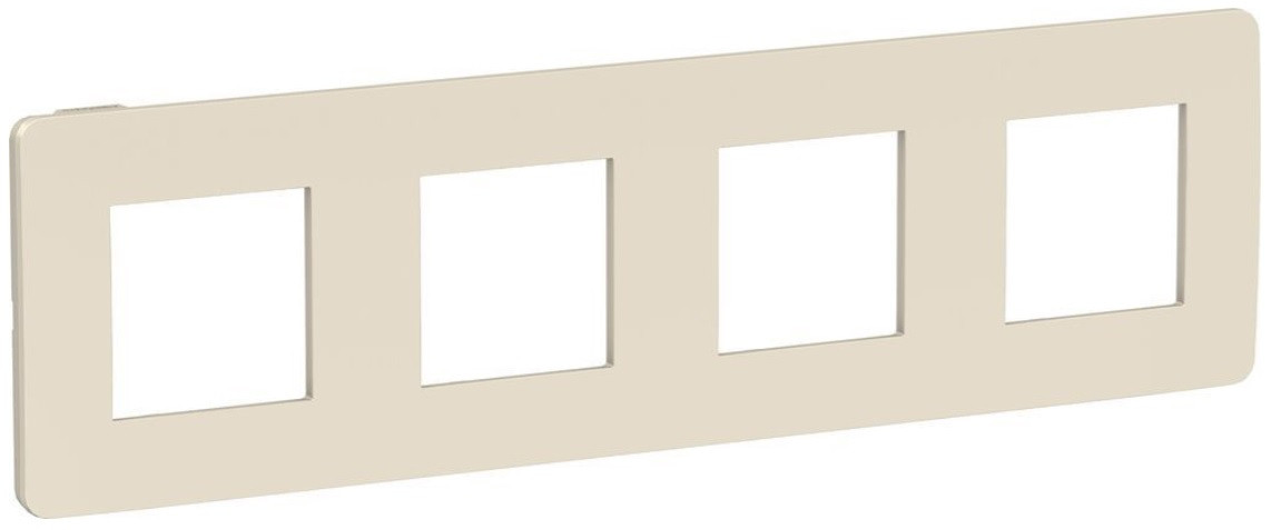 Unica New Studio Color рамка 4-постова беж-беж Schneider Electric, NU280844