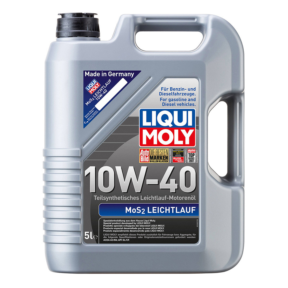 Моторна олива Liqui Moly MoS2 Leichtlauf 10W-40 5л (1931/2184) напівсинтетика з молібденом  + омивач