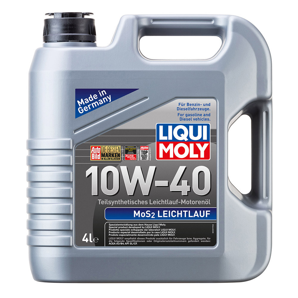 Моторна олива + омивач Liqui Moly MoS2 Leichtlauf 10W-40 4л (1917/6948) напівсинтетика з молібденом