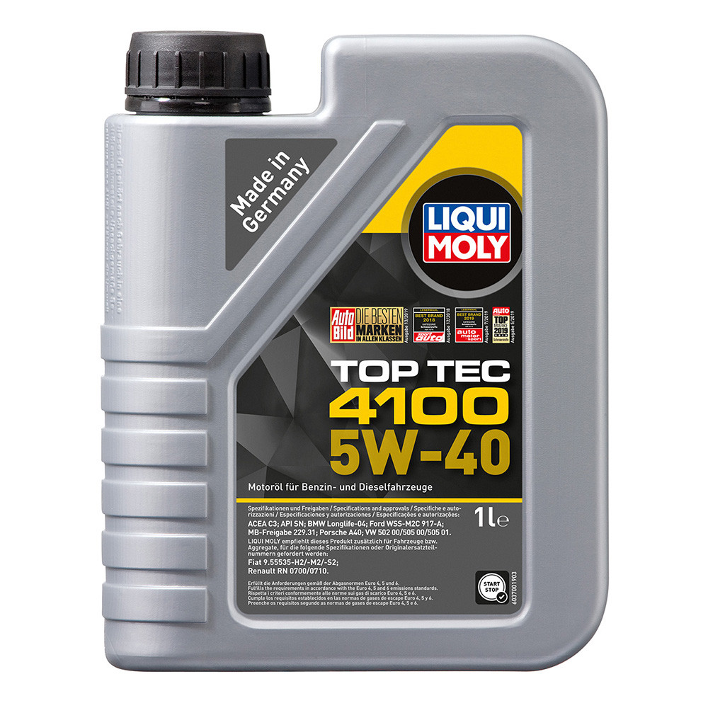 Синтетична моторна олива Liqui Moly Top Tec 4100 5W-40 1л (7500/9510)