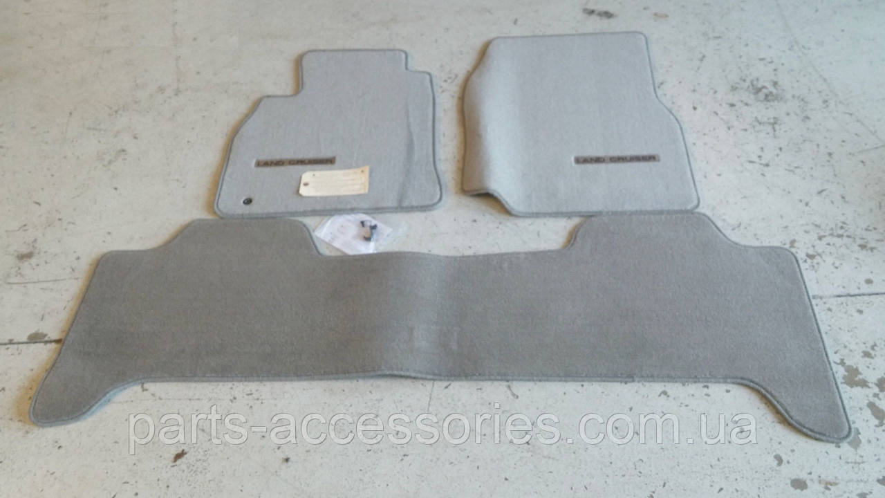 Toyota Land Cruiser 100 2003-2007 Килимки сірі велюрові передні задні Нові Оригінал