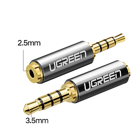 Ugreen Роз'єм 3,5 мм до 2,5 мм Аудиоадаптер 2,5 мм Штекер 3,5 мм Роз'єм для підключення кабелю Aux-динаміка Роз'єм для навушників