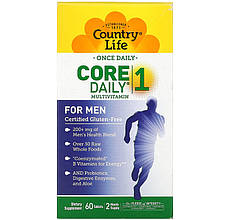 Мультивітаміни для чоловіків Country Life "Core Daily-1 Men" комплекс (60 таблеток)