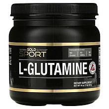 L-глутамін California GOLD Nutrition, SPORT "L-Glutamine" у порошку, 90 порцій (454 г)