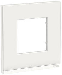 Unica New Studio Pure рамка 1-постова біле скло білий Schneider Electric, NU600285