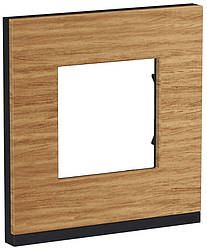Unica New Studio Pure рамка 1-постова дуб-антрацит Schneider Electric, NU600284