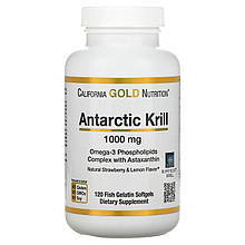 Олія криля з астаксантином California GOLD Nutrition "Antarctic Krill with Astaxanthin" 1000 мг (120 капсул)