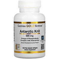 Масло криля с астаксантином California GOLD Nutrition "Antarctic Krill with Astaxanthin" 500 мг (120 капсул)