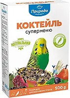 Корм для хвилястих папуг Природа Коктейль «Суперменю» 500 г