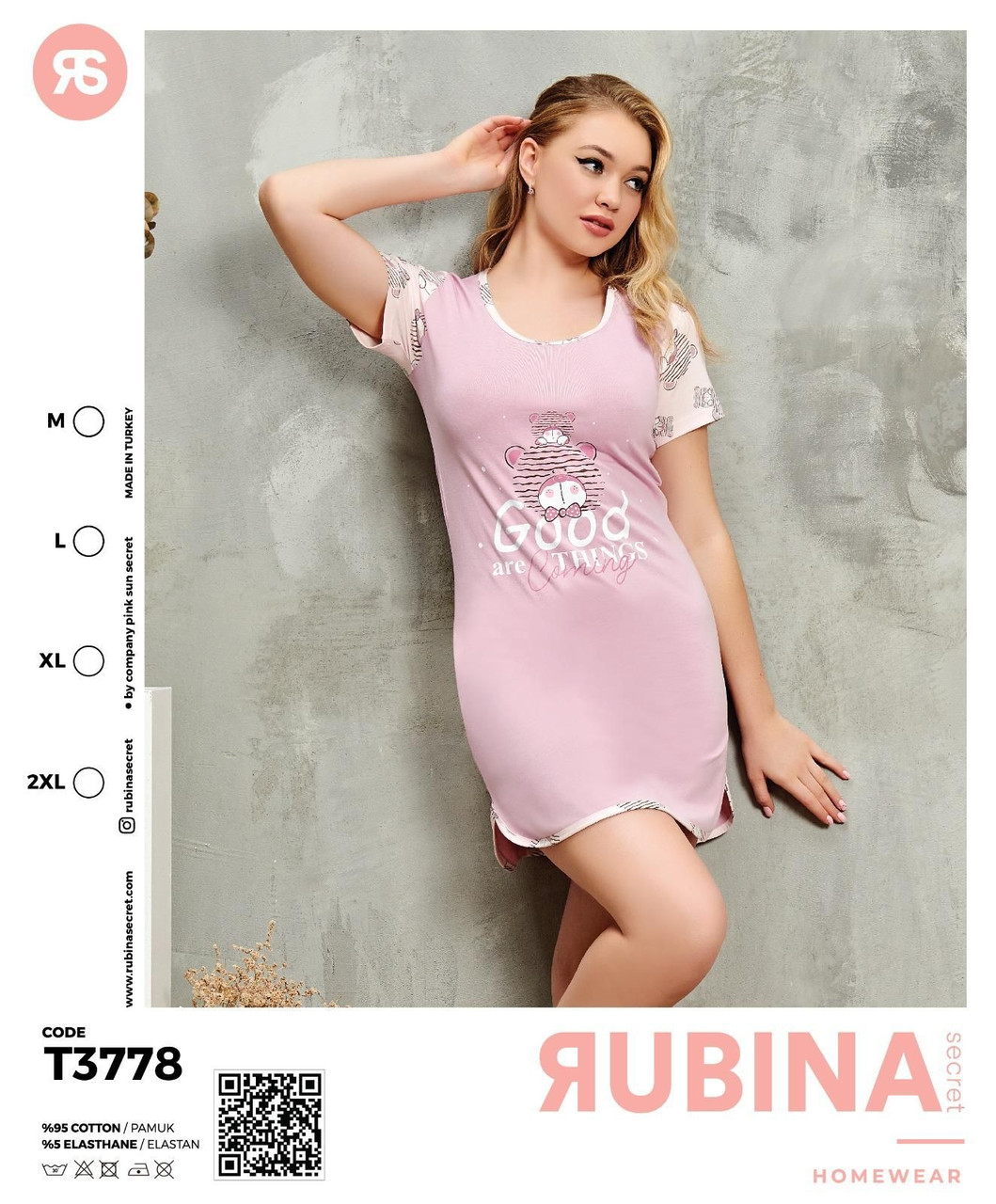 Нічна сорочка PINK 3778, фото 1