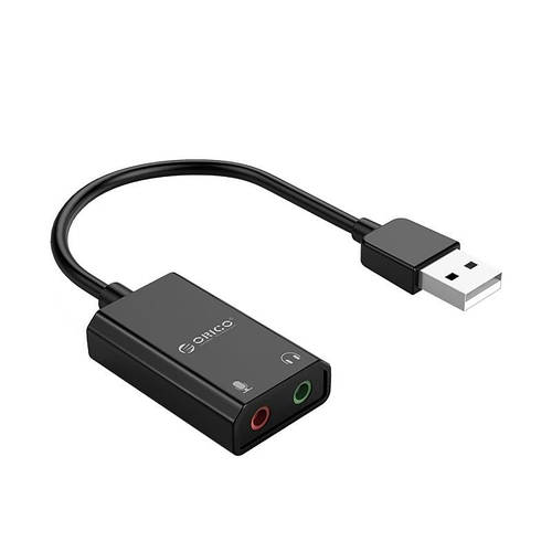 Купить Звуковая карта Orico USB с разъемом для наушников и микрофона ...