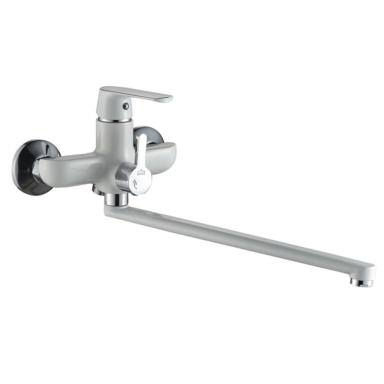 Кран для ванной с длинным изливом GLOBUS LUX Laguna GLA-0208-7-WHITE ...