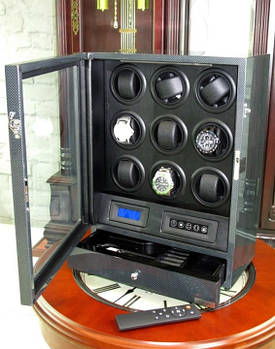 Скринька для підзаводу 9-ти механічних годинників Salvadore S-2/09P-LT
