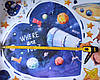 Вінілові наклейки на стіну в дитячу, дитячий сад, в зоомагазин "собаки астронавти" 55см*64см (лист60*90см), фото 2