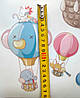 Декоративні наклейки для дитячого садка, в дитячу на стіни "звірі на повітряних кулях" 70*140см (лист 60*60см, фото 3