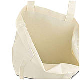 Еко-сумка для покупок однотонна під принт (35х41х7(дно) см) двонитка 210 г/м2. бежевого кольору, фото 2