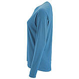 Футболка жіноча приталені з спортивної сітки з довгим рукавом реглан Sporty lsl women 150 блакитна, фото 4