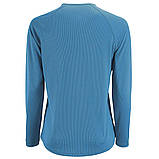 Футболка жіноча приталені з спортивної сітки з довгим рукавом реглан Sporty lsl women 150 блакитна, фото 3