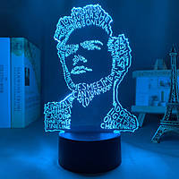 Светильник с 3D эффектом led лампа ночник Гарри Стайлс One direction HARRY STYLES Гарри Стайлс 3