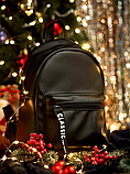 Маленький повсякденний стильний рюкзак жіночий для прогулянок, чорний, фото 2