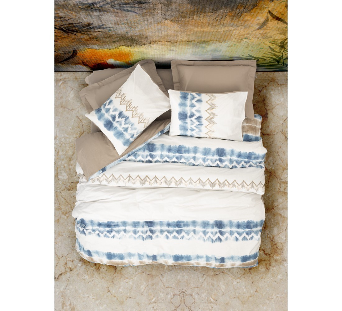 Постільна Білизна Cotton Box MIST NORA kahve двоспальний євро
