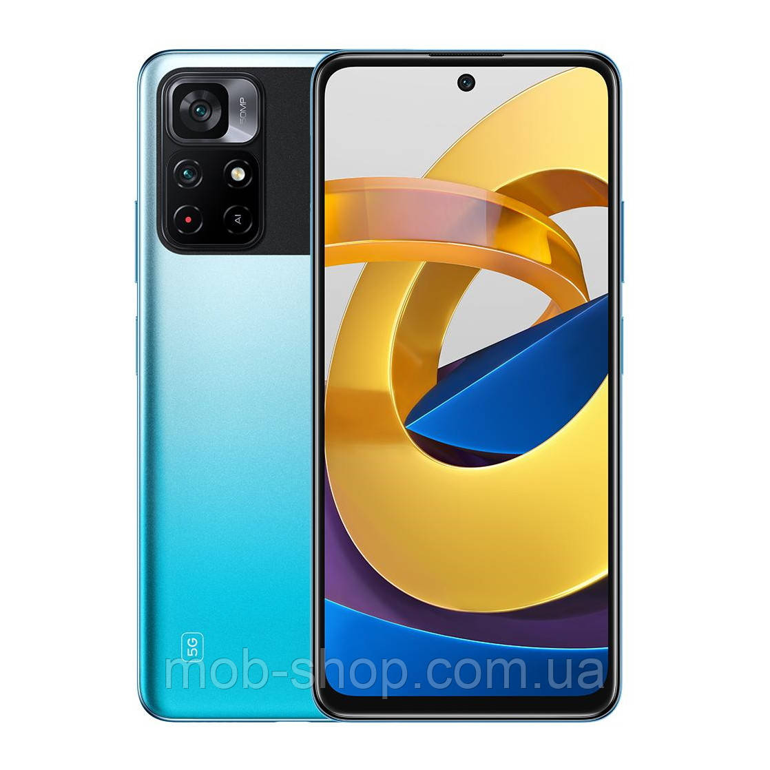 Мощный смартфон Xiaomi POCO M4 Pro 5G 6/128Gb blue Global Version сенсорный мобильный телефон