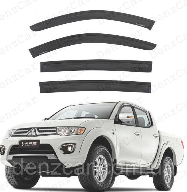 Вітровики Mitsubishi L200 IV 2006 (на скотчі)\Дефлектори вікон Мітсубісі Л200 4