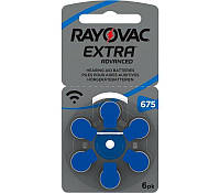 Батарейки для слуховых аппаратов Rayovac Extra, Британия 675