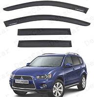 Ветровики Mitsubishi Outlander II 2006-2013 (на скотче)\Дефлекторы окон Митсубиси Аутлендер 2