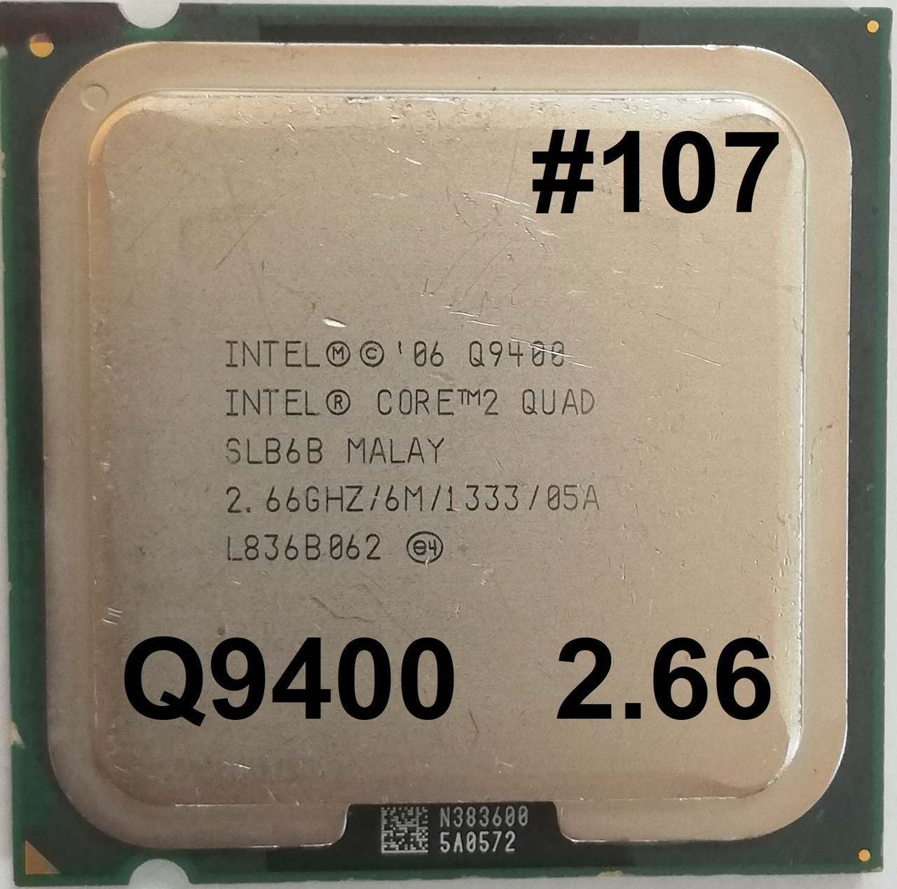 Процесор ЛОТ #107 Intel Core 2 Quad Q9400 R0 SLB6B 2.66GHz 6M Cache 1333 MHz FSB Soket 775 Б/У