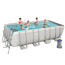 Каркасний басейн Bestway 56670, 488 х 244 х 122 см (3028 л/год, дозатор, сходи, тент)