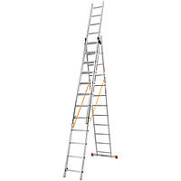 Алюминиевая трехсекционная лестница LADDER PRO (3х13 ступеней)