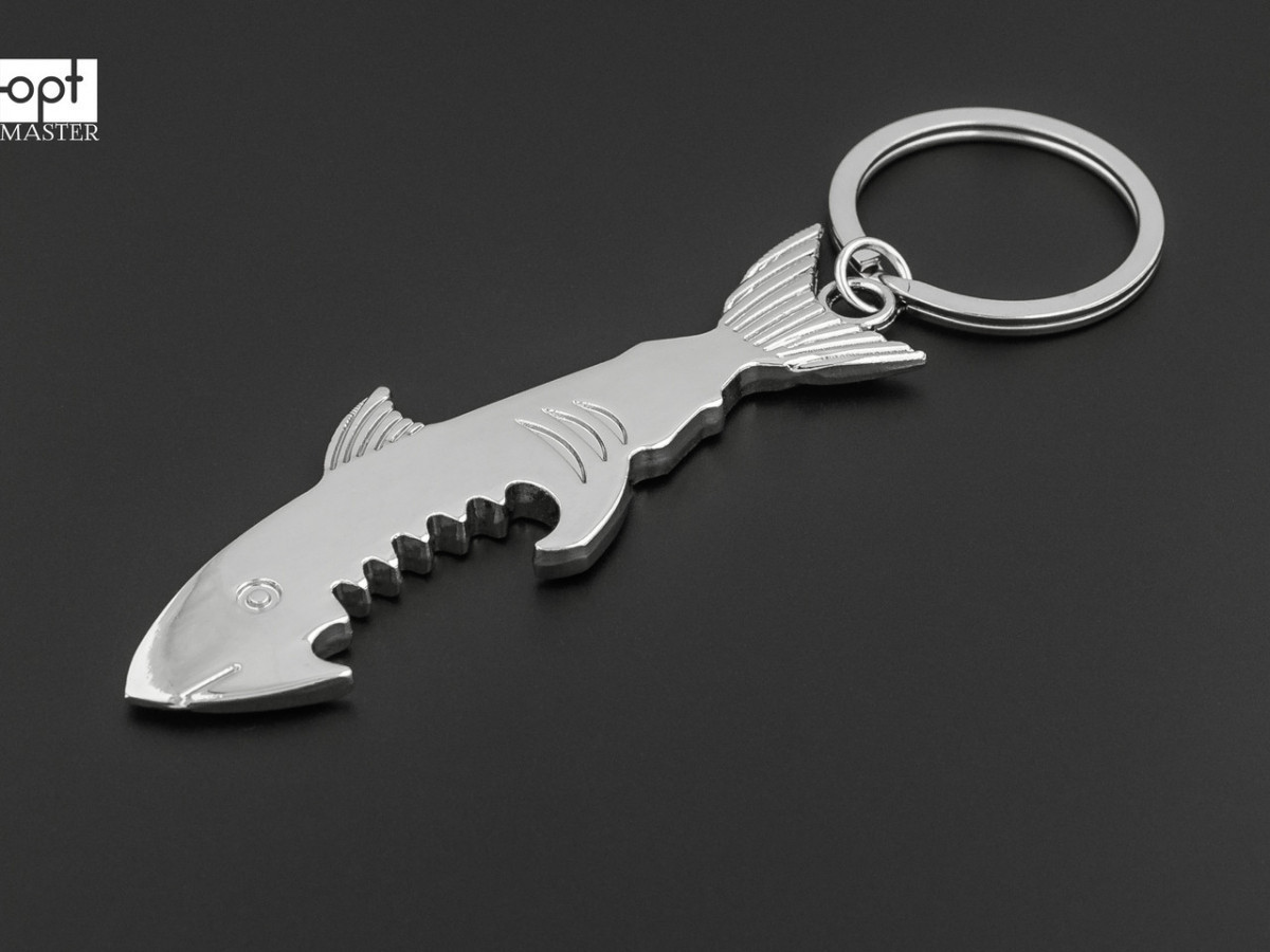 Брелок металлический для ключей Акула (2-028-1) - фото 1 - id-p634824347