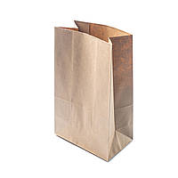 Бумажный пакет с плоским дном 150*90*240 мм для продуктов и одежды