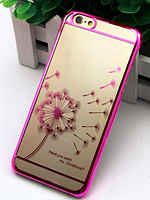 Чехол пластиколвый Clear Pink для Iphone 5/5s