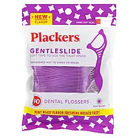 Plackers, Gentleslide, зубочистки с нитью, мята, 90 шт. Киев