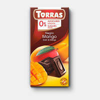 Шоколад Torras чорний з манго 75гр БЕЗ ЦУКРУ