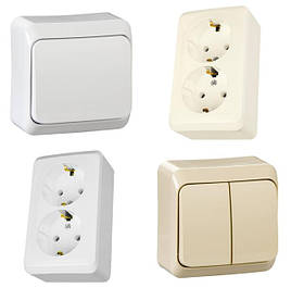 Prima IP20 розетки і вимикачі зовнішнього монтажу