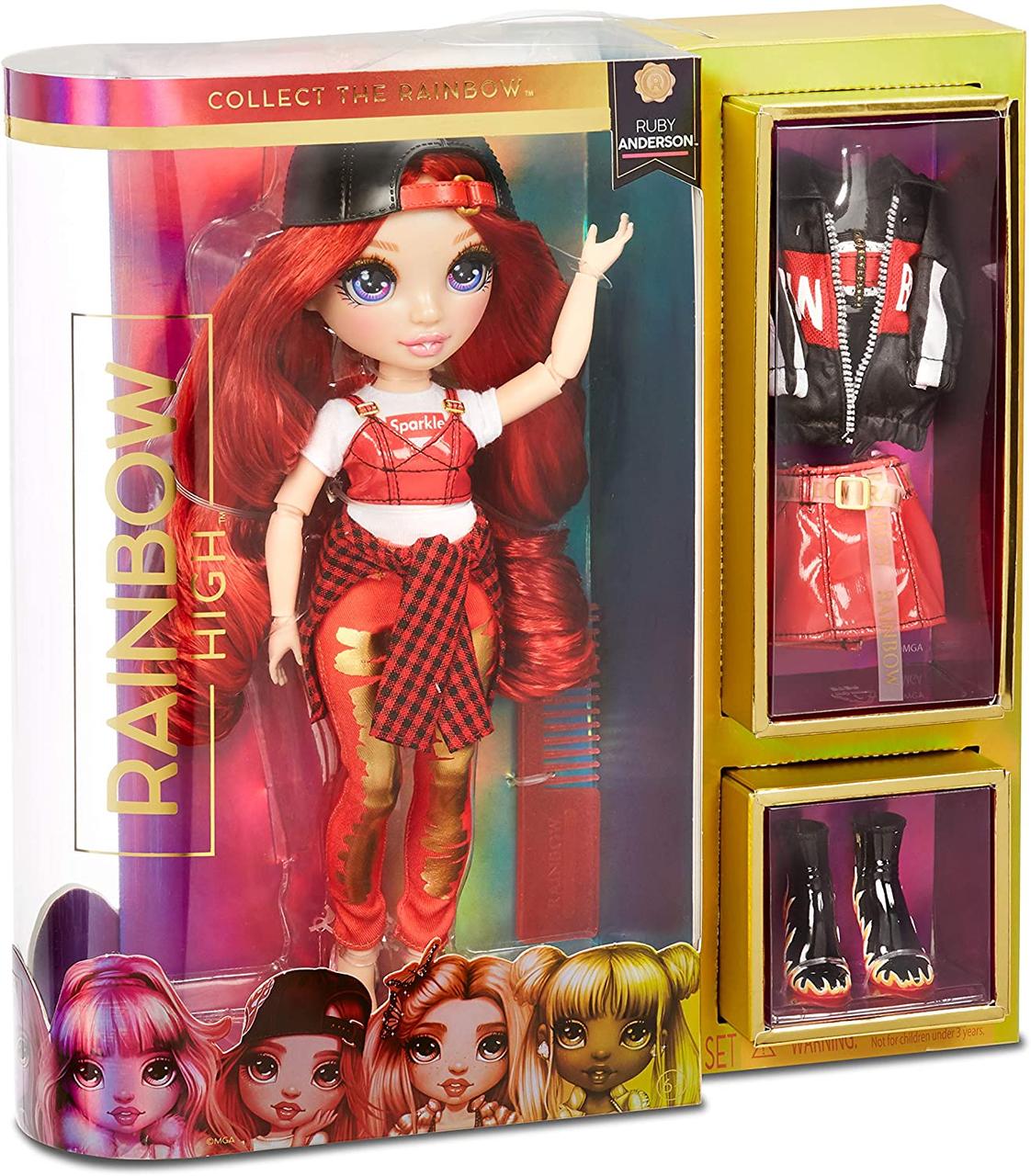 Rainbow High Ruby Anderson - Red Clothes Fashion Doll. Кукла Руби Андерсон - фото 5 - id-p1545163527