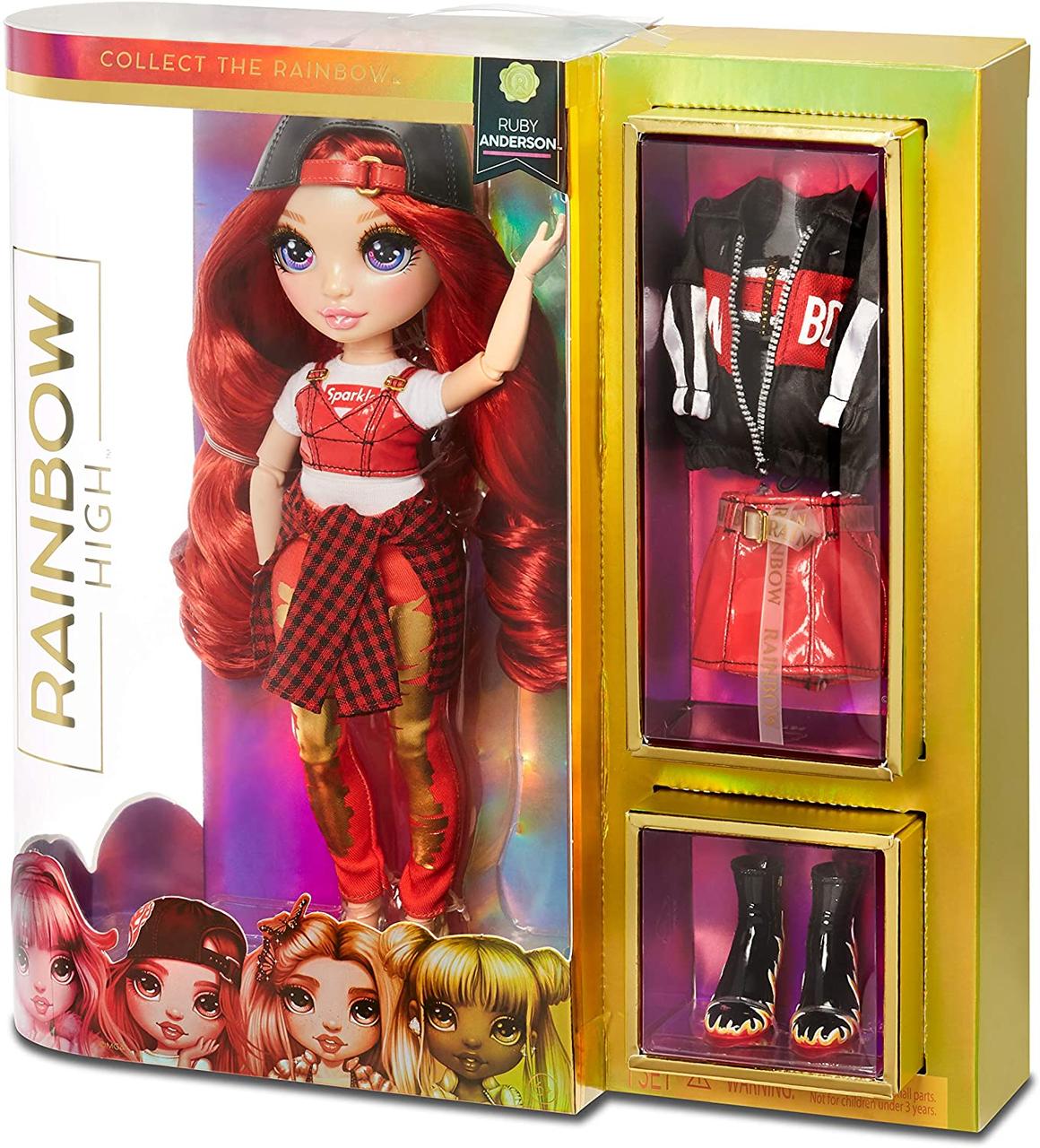 Rainbow High Ruby Anderson - Red Clothes Fashion Doll. Лялька Рубі Едуард