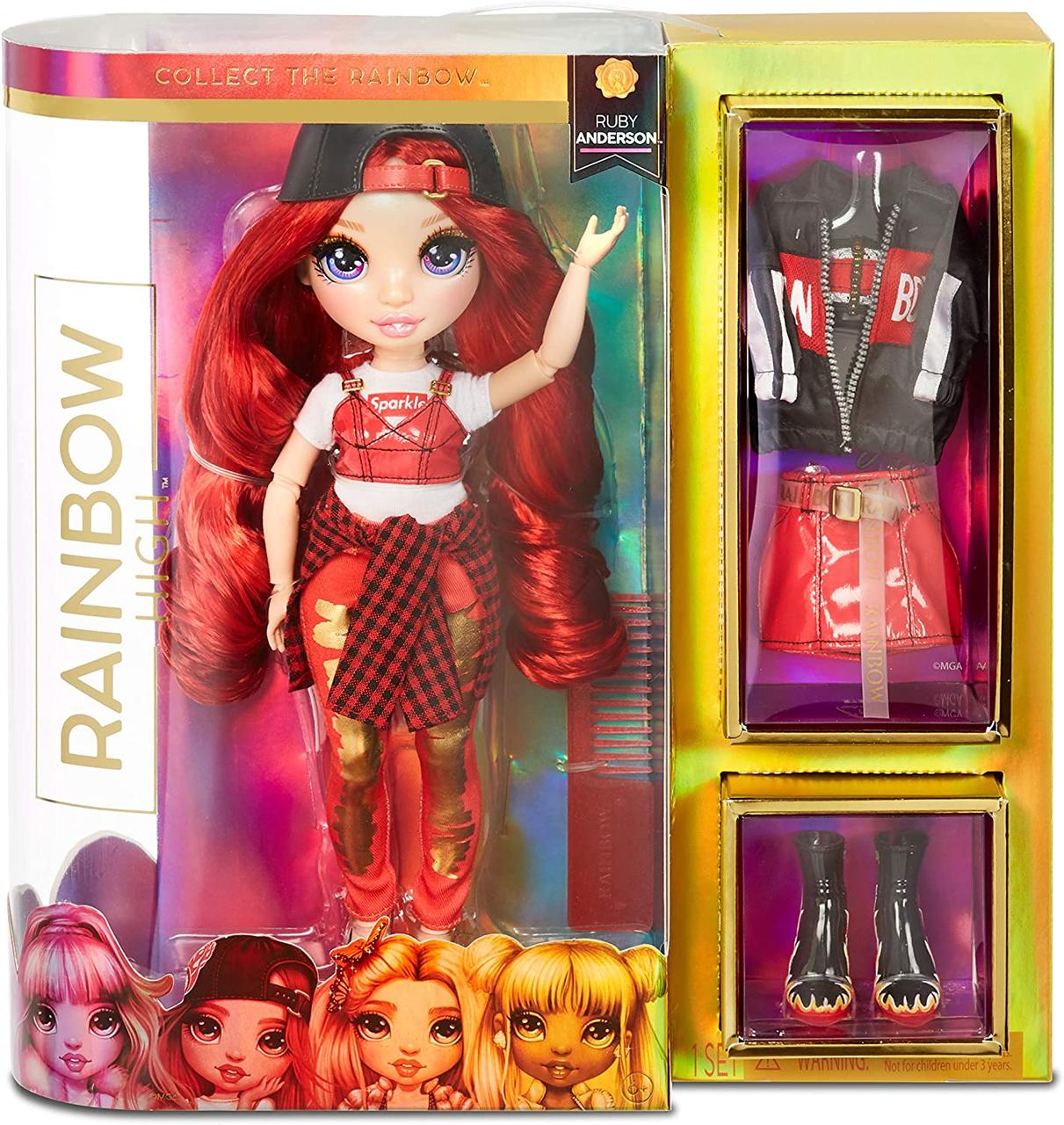 Rainbow High Ruby Anderson - Red Clothes Fashion Doll. Лялька Рубі Едуард - фото 8 - id-p1545163527