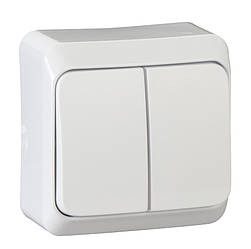 Prima IP20 вимикач 2-клавішний білий Schneider Electric, WDE001050