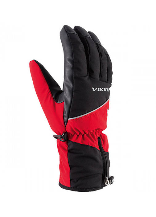 Перчатки горнолыжные Viking Crispin 8 (M) Черный с красным, фото 2