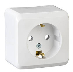 Prima IP20 розетка із заземленням біла Schneider Electric, WDE001080
