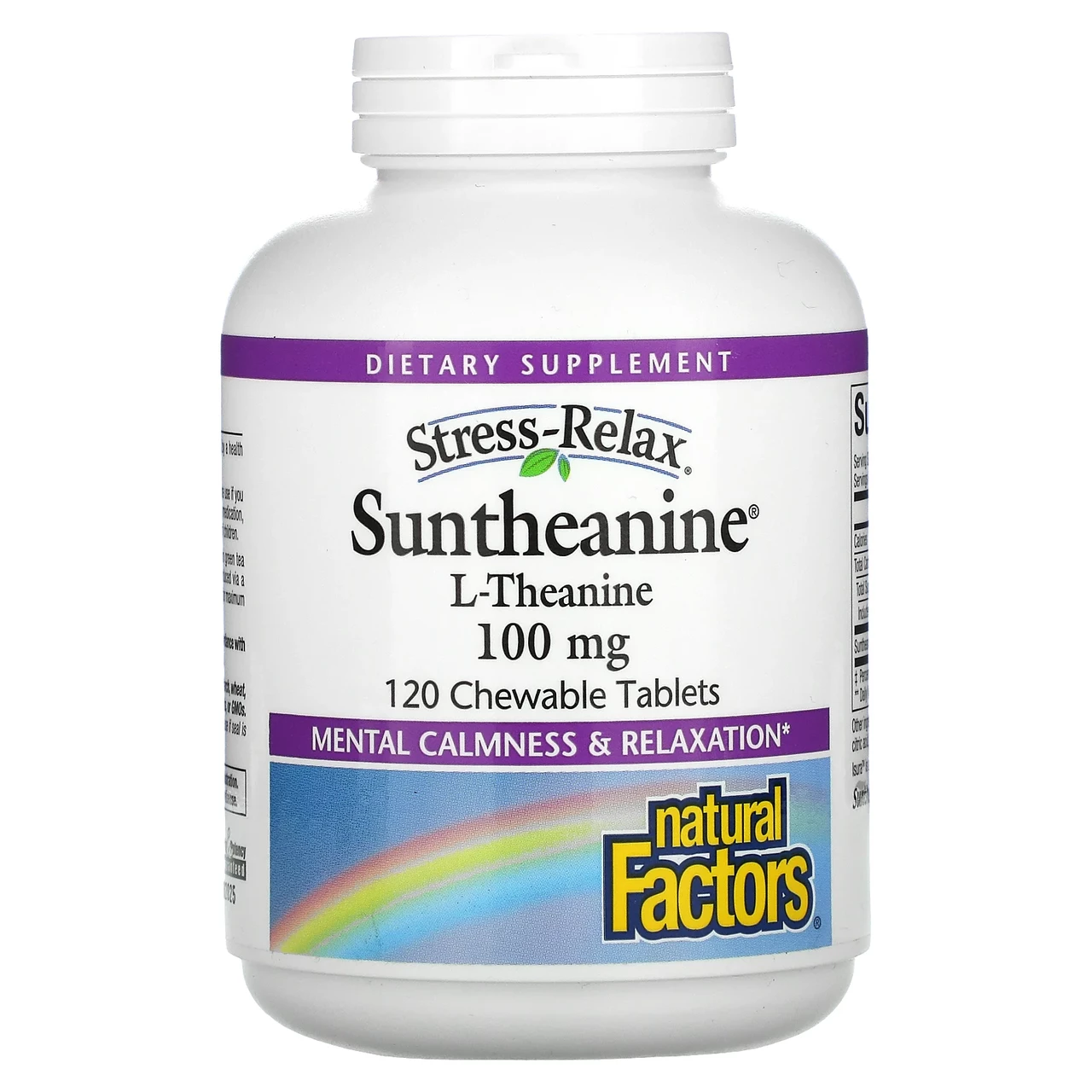 Natural Factors, Suntheanine, 100 мг, 120 жувальних таблеток NFS-02837, Київ
