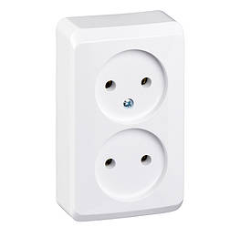 Prima IP20 розетка подвійна без заземлення біла Schneider Electric, WDE001040