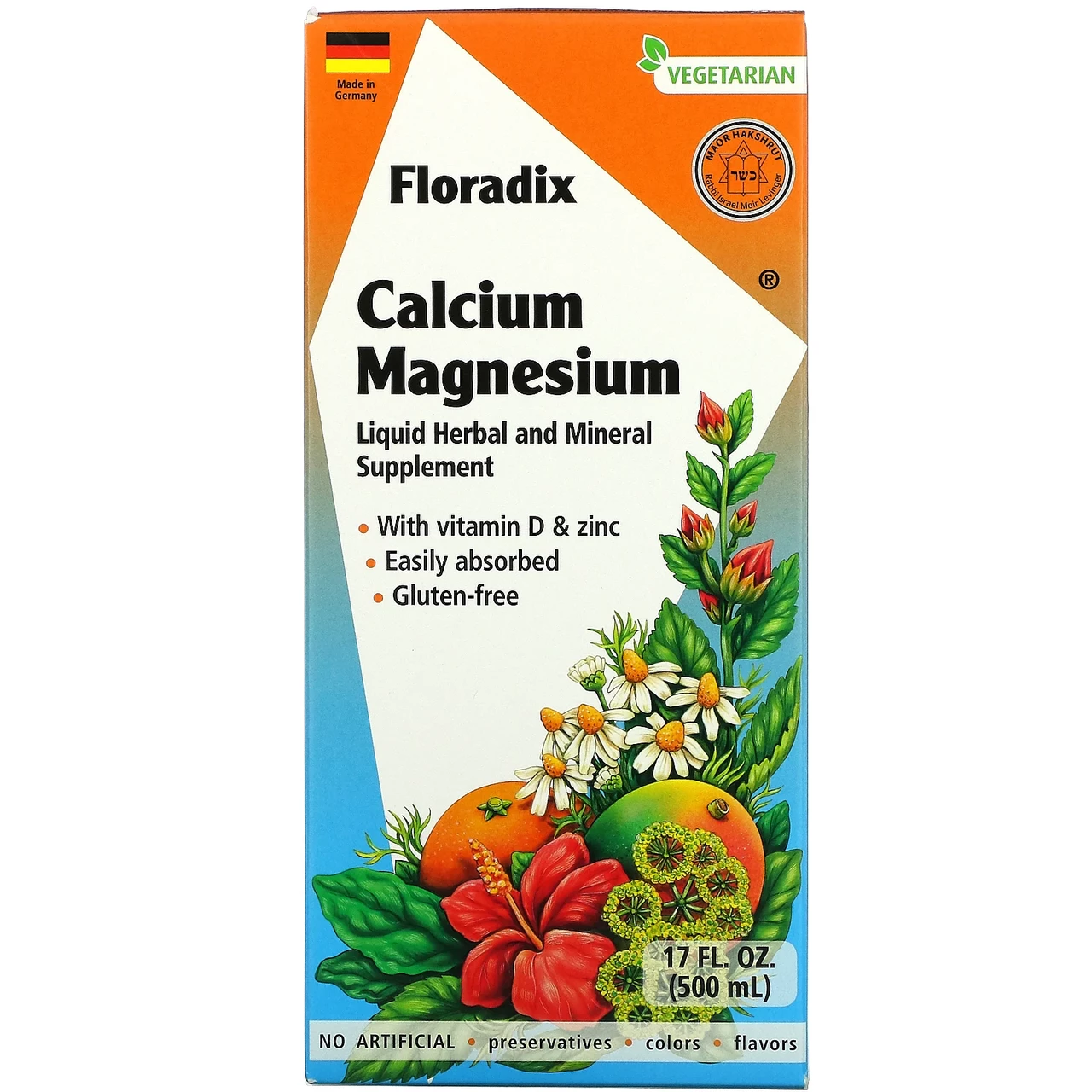 Gaia Herbs, Floradix, Calcium Magnesium, 17 fl oz (500 ml), Київ